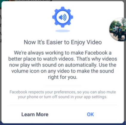 music autoplay on facebook mobile app