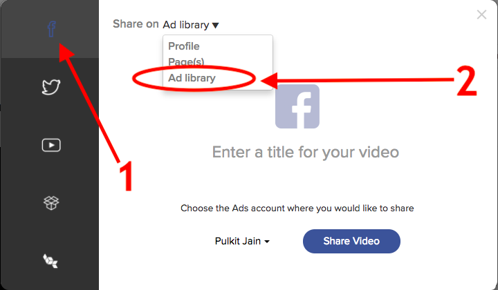 Sharing your video ad to facebook's ad library