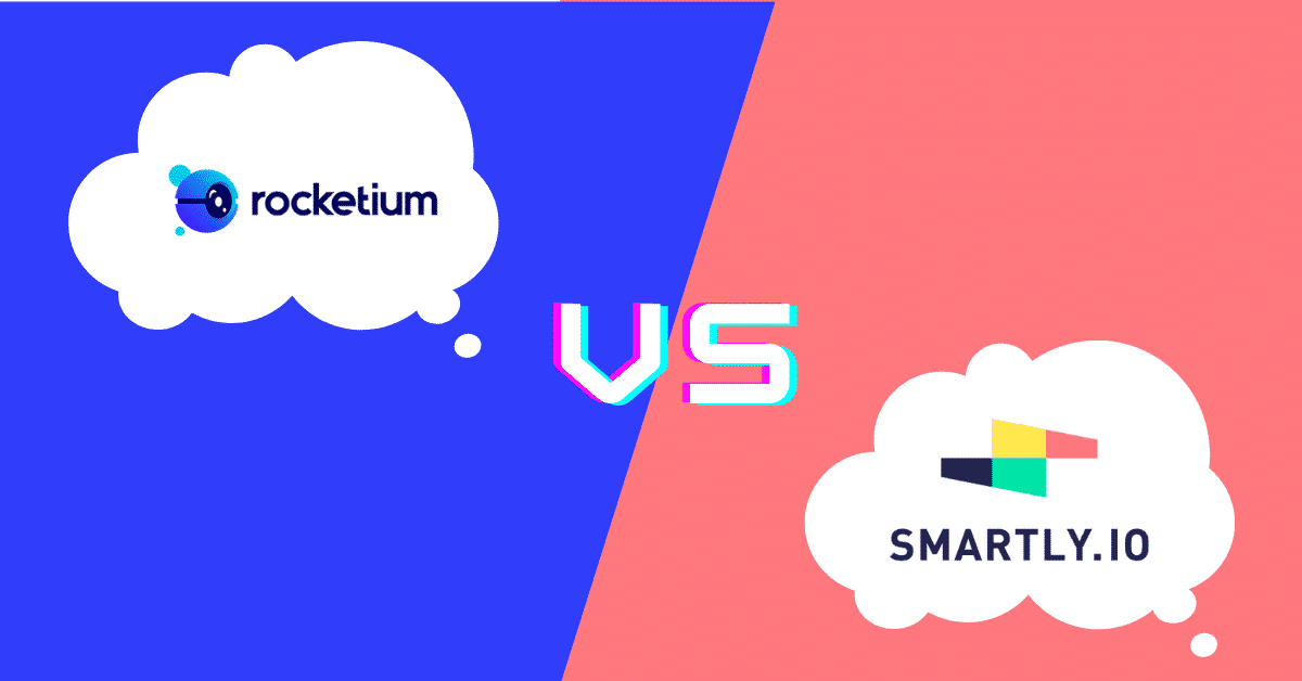 Rocketium and Smartly logos against each other.
