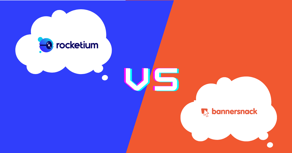 Rocketium and Bannersnack logos against each other