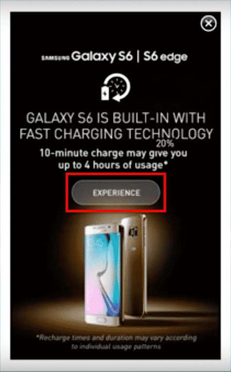 galaxy S6 mobile advertising