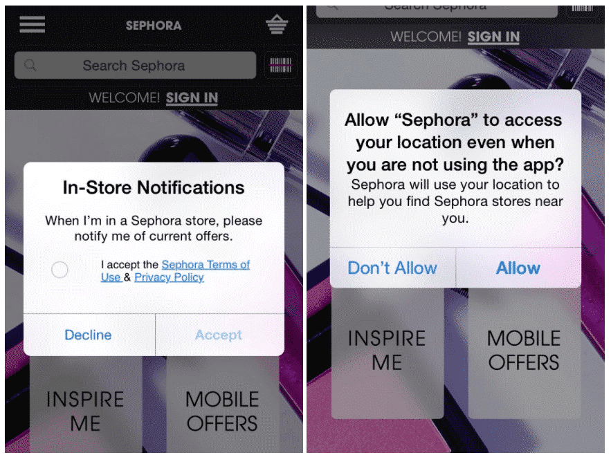 Sephora-in-store-notifications