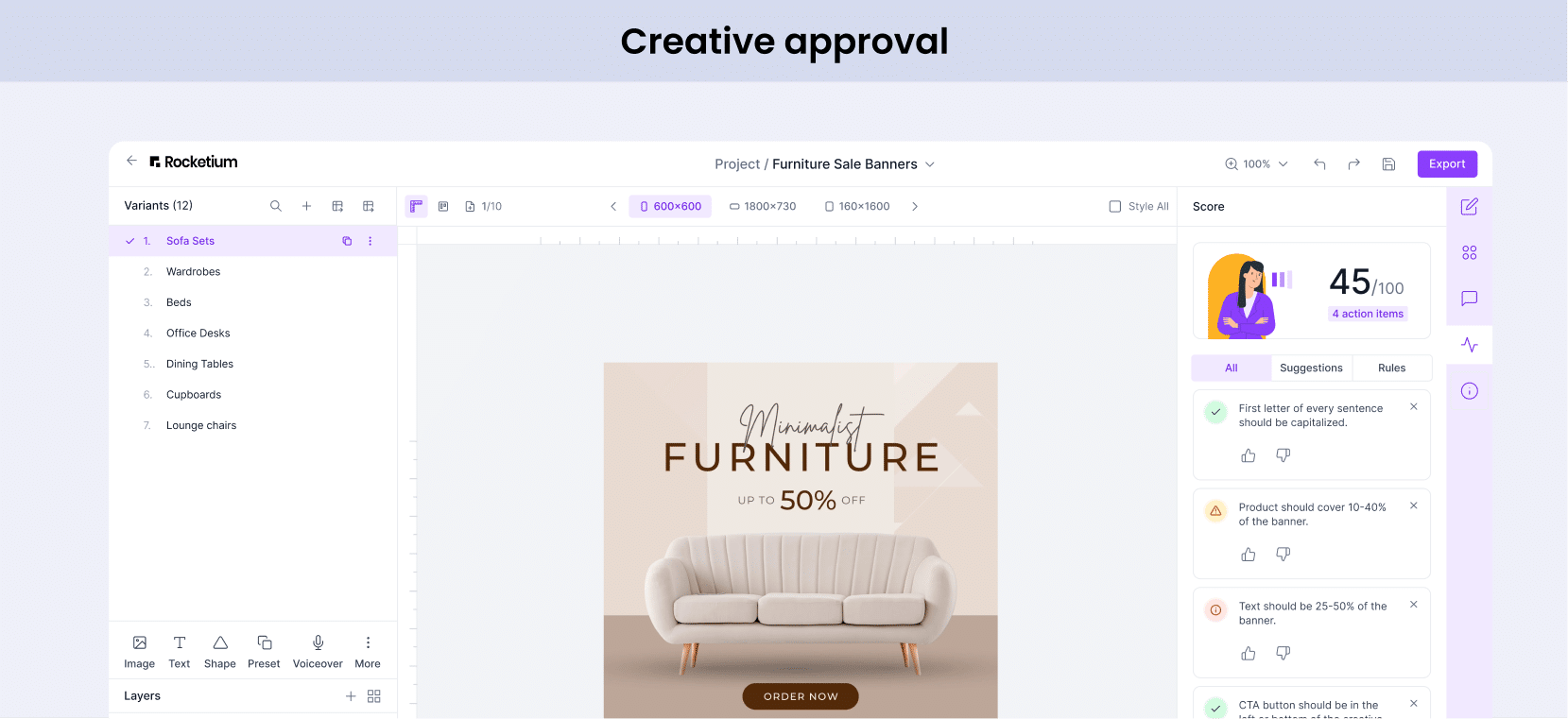 Creative approval